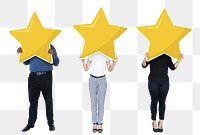 Star rating png element, transparent background