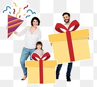 Birthday gift png element, transparent background