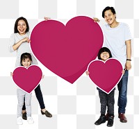 Happy family png element, transparent background