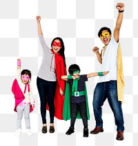 Superhero family png element, transparent background