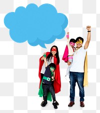 Superhero family png element, transparent background