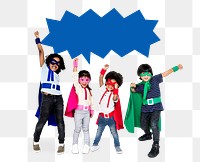 Superhero kids png element, transparent background