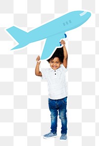 Kid travel png element, transparent background