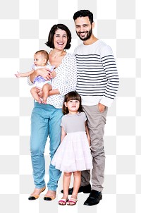 Happy family png element, transparent background