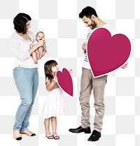 Happy family png element, transparent background