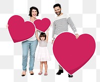 Happy family png element, transparent background