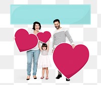 Happy family png element, transparent background