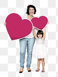 Happy family png element, transparent background