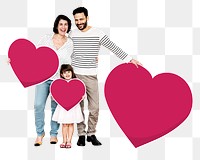 Happy family png element, transparent background