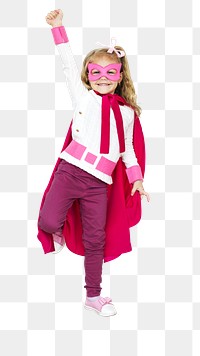 Superhero kid png, transparent background