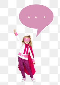 Superhero kid png, transparent background