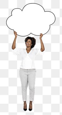 Speech cloud png element, transparent background