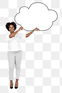 Speech cloud png element, transparent background