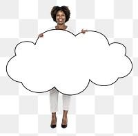 Speech cloud png element, transparent background