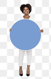 Round blank sign png element, transparent background