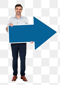 Business arrow png element, transparent background