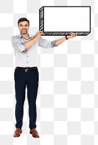 Message box png element, transparent background