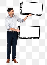 Message boxes png element, transparent background