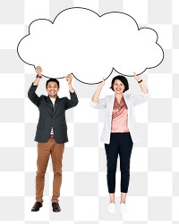 Cloud network png element, transparent background