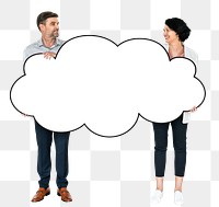 Cloud network png element, transparent background