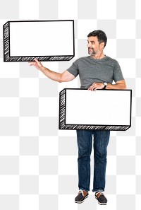 Message boxes png element, transparent background