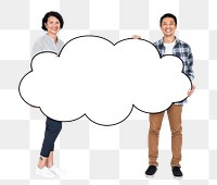 Cloud network png element, transparent background