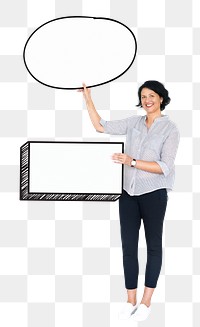 Message box png element, transparent background