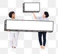 Message boxes png element, transparent background