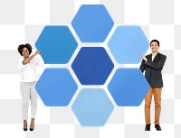 Hexagon chart png element, transparent background