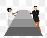 Business hierarchy png element, transparent background