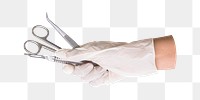 Gand holding png medical instruments transparent background