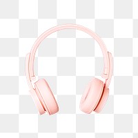 PNG pink  headphones  transparent background