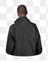 Black jacket png, transparent background