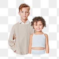 Png kid's minimal fashion,  transparent background