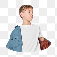 Png boy wearing jacket,  transparent background