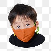 Png boy wearing face mask,  transparent background