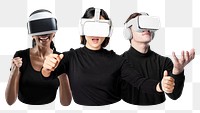 3D VR glasses png futuristic technology, transparent background