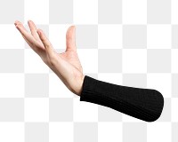 Hand gesture png presenting, transparent background