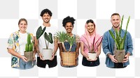 Happy plant parents png, transparent background