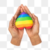 Png LGBTQ+ community heart, transparent background