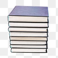 PNG stacked books, collage element, transparent background