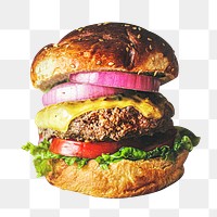 PNG Gourmet burger , collage element, transparent background