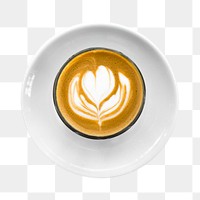 PNG Coffee latte, collage element, transparent background