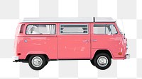 PNG Vintage camper van, collage element, transparent background