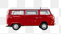 PNG Vintage camper van, collage element, transparent background