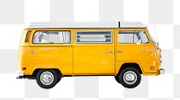 PNG Vintage camper van, collage element, transparent background