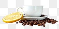 Lemon coffee png, transparent background