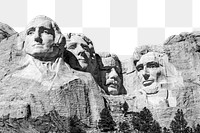 PNG Mt Rushmore, collage element, transparent background