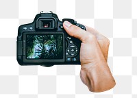 PNG DSLR camera, collage element, transparent background