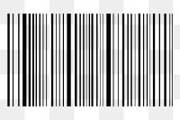 Png black barcode element, transparent background